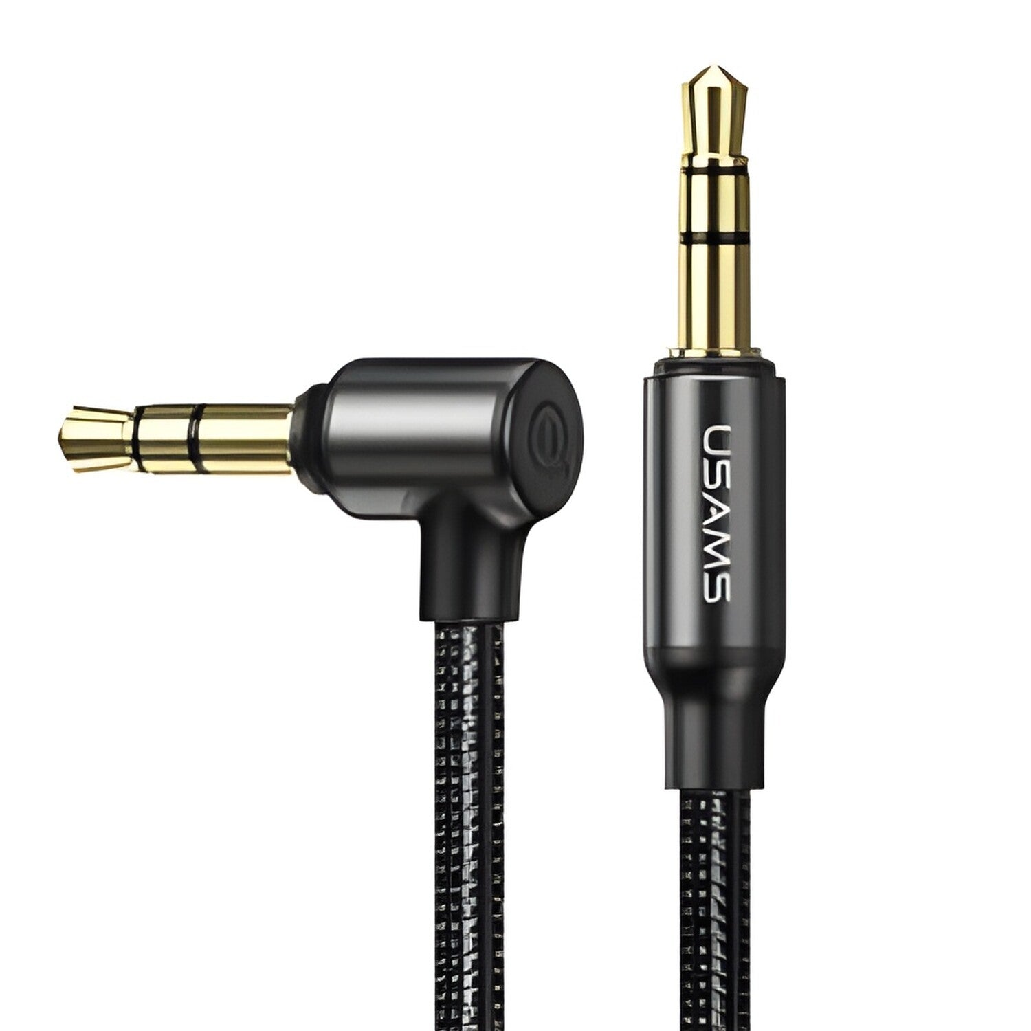 USAMS Pleteni audio kabel 3,5 mm – 3,5 mm - 1,2 m - Crna KP26300