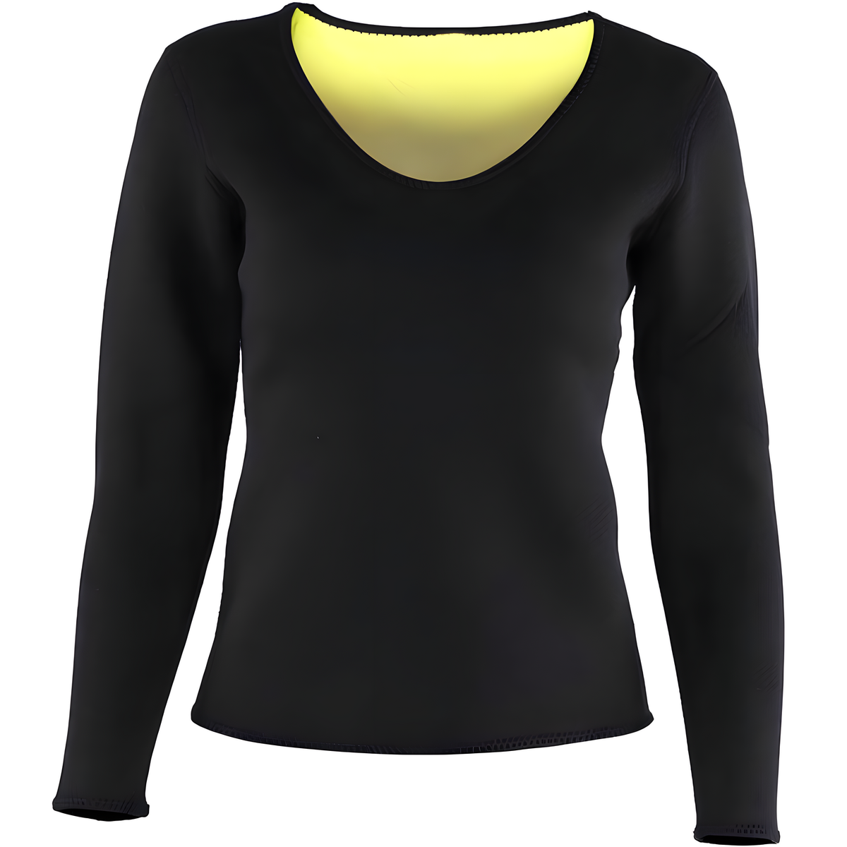 Ženska Neoprenska Fitness Majica FW - 40411 - Crna / Žuta / XL KP40411