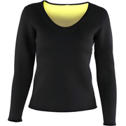 Ženska Neoprenska Fitness Majica FW - 40425 - Crna / Žuta / XXL KP40425
