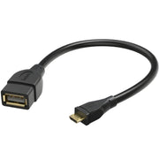 HAMA OTG Adaptacijski Kabel USB - A na Micro USB - B - Crna / 0,15m KP40528