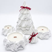 Svijeća Christmas Tree - Bijela / Srebrna / Zimska čarolija, Medenjak, Božićni kolačići KP41187