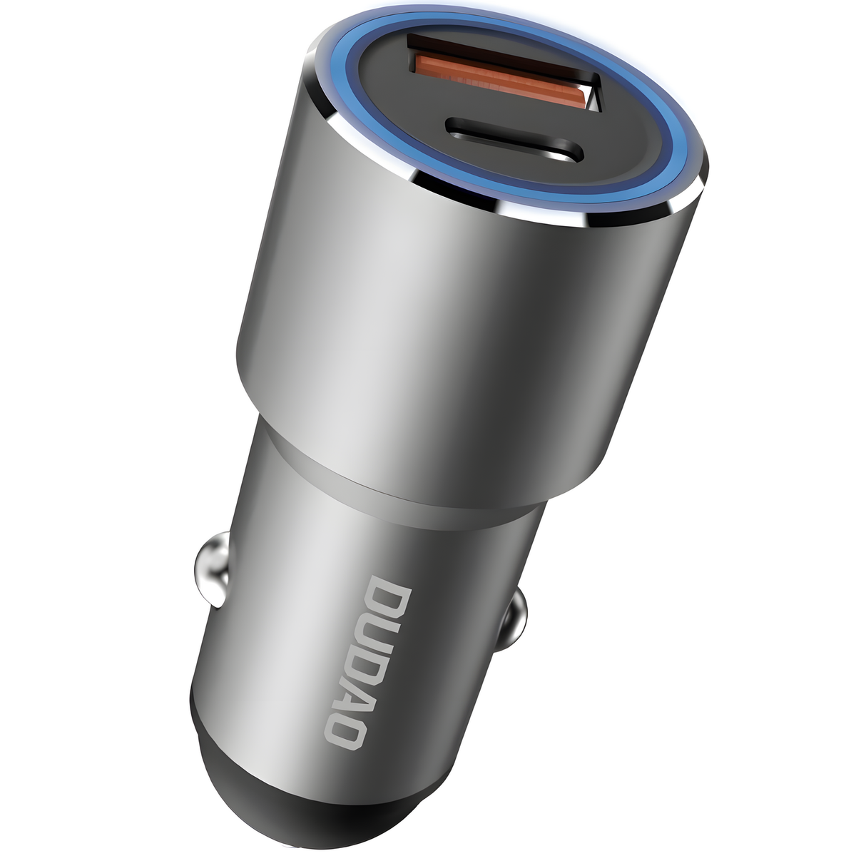 Adapter za auto Dudao R4PQ 22,5W USB - A / USB - C PD / QC 3.0 - Siva KP41424