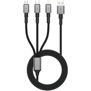Kabel za punjenje Tech - Protect UltraBoost DNA 3u1 USB - C / micro USB / Lightning 15W - Siva / 1.2m KP41485