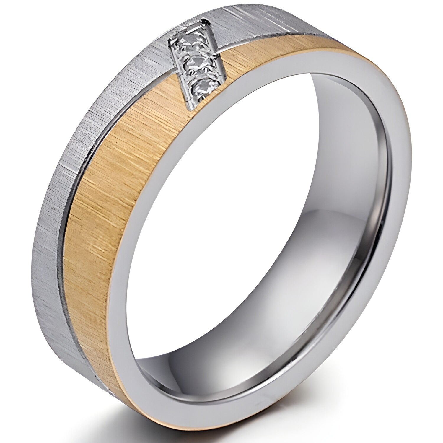 Ženski Prsten SE-17599 - Srebrna / Zlatna / 52mm KP17599
