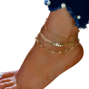 Set Narukvica za nogu SA-27548 - Zlatna KP27548