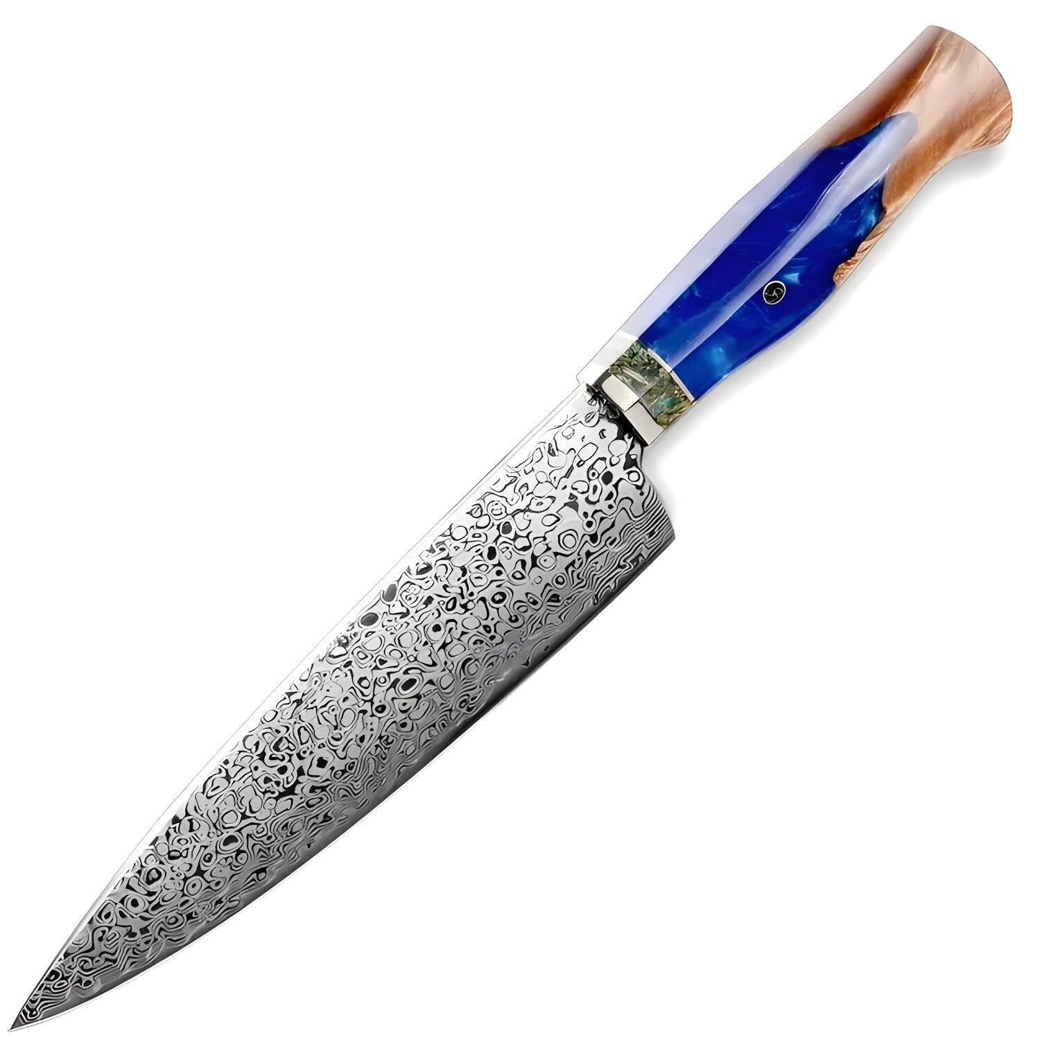 Damask kuhinjski nož SA-20107 - Chef / Plava KP20107