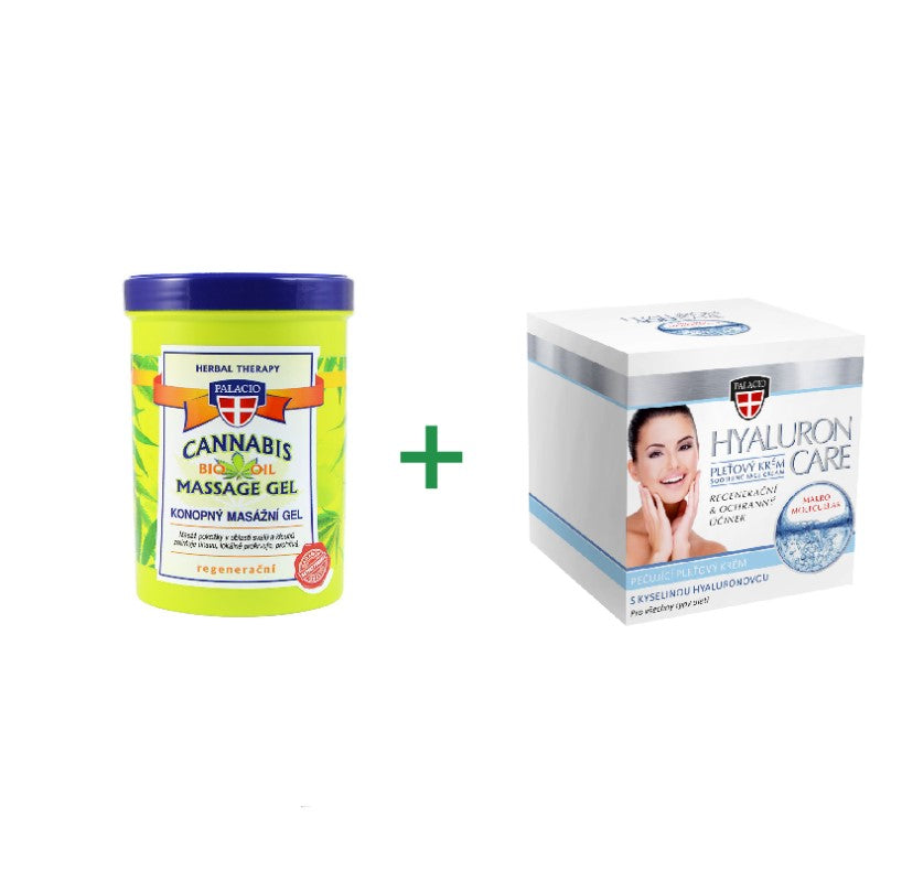 Gel od konoplje + Krema za lice s hijaluronskom kiselinom