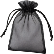 Poklon organza vrećica - Crna / 7x9cm / 10 kom KP38481