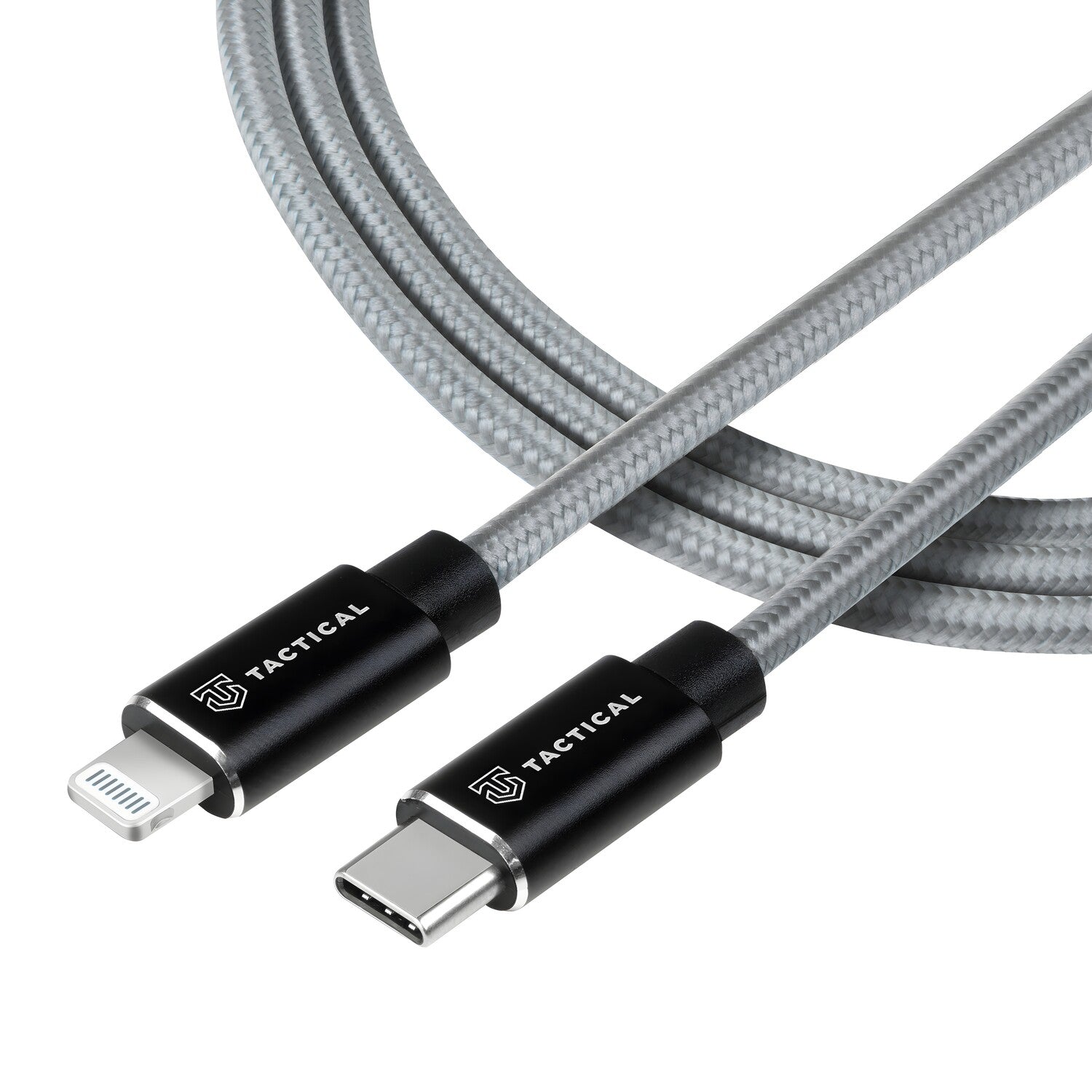 Tactical Aramid ekstra čvrst kabel USB-C/Lightning MFI - 1m - Siva KP31195