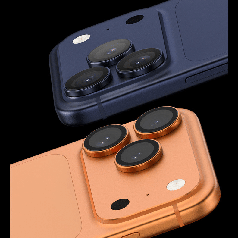 Benks kaljeno staklo DR Sapphire zaštita za kameru za iPhone 17 Pro/17 Pro Max (3 komada leća) narančasta