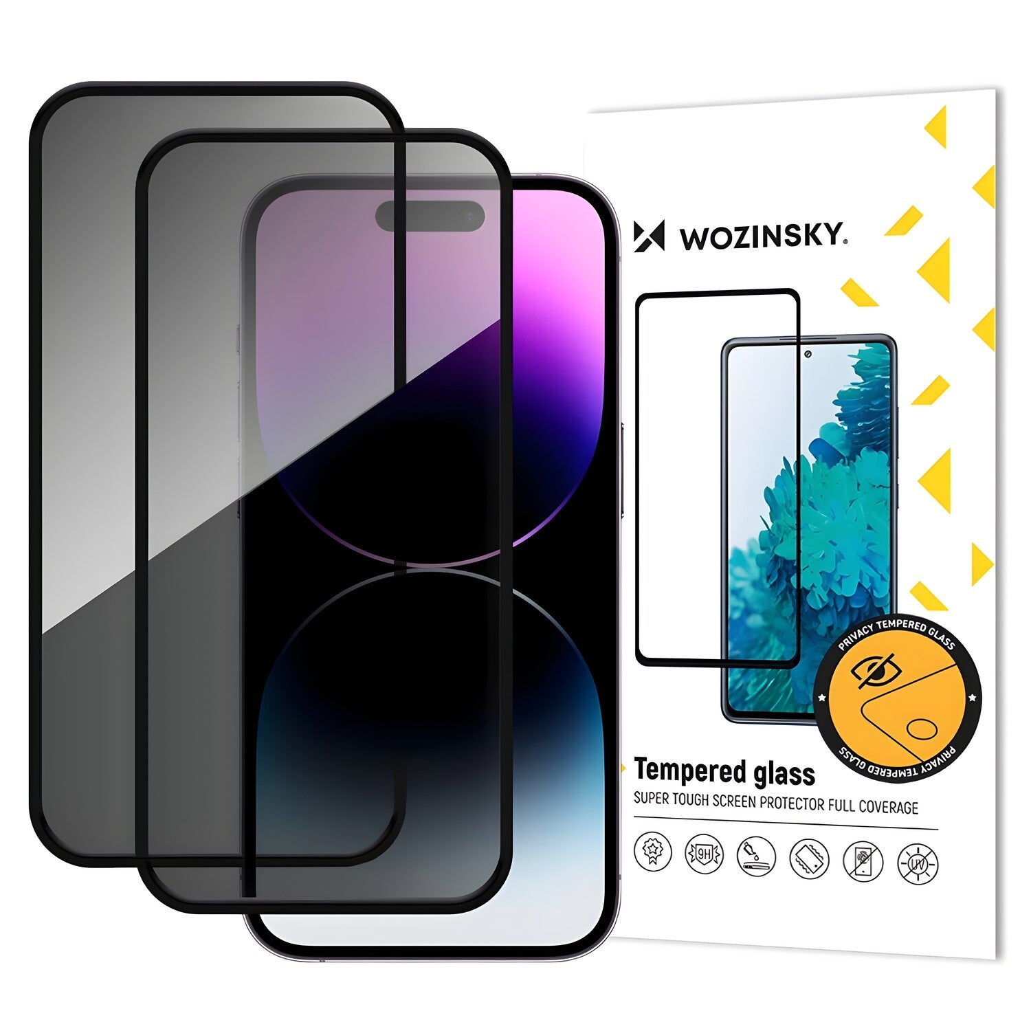 Wozinsky Privacy Glass 2kom Tvrđeno staklo za Apple iPhone 17/iPhone 16 Pro - Crna KP39728