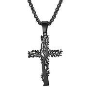 Ogrlica Tree Cross - Crna KP34111