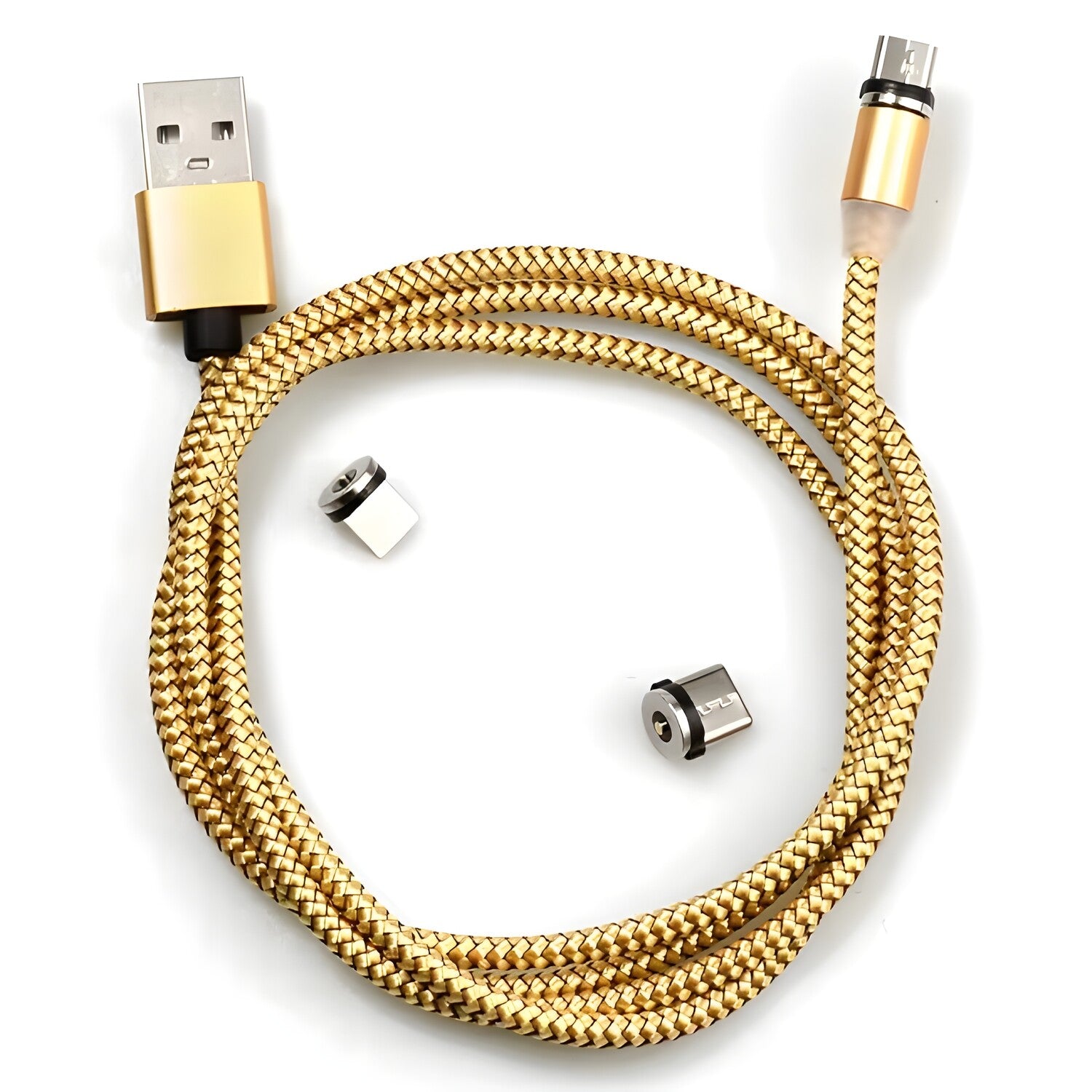 USB punjački kabel 3u1 s magnetskim konektorima - Zlatna KP30705