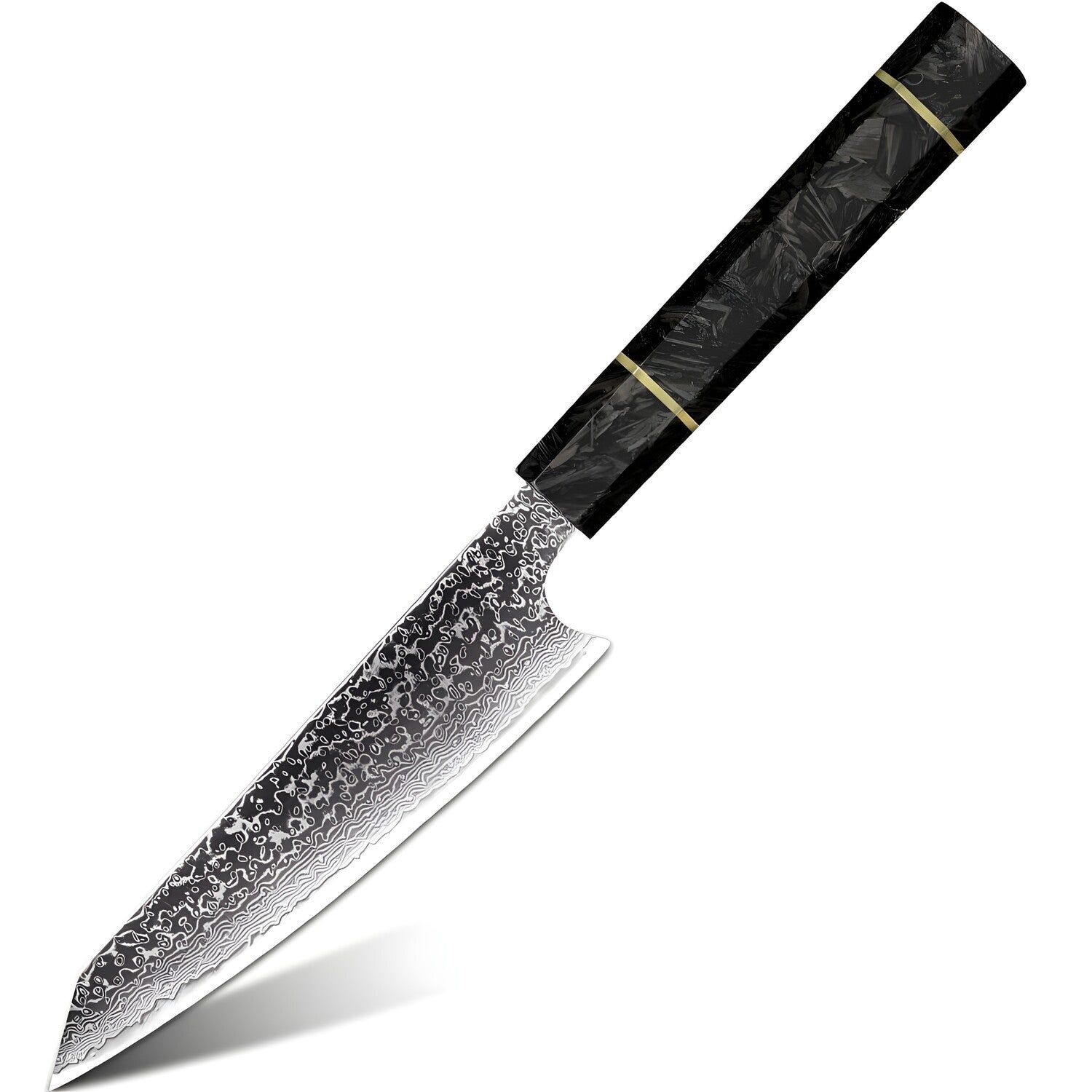 Damaskasti kuhinjski nož TS-37449 - Višenamjenski / Crna KP37449