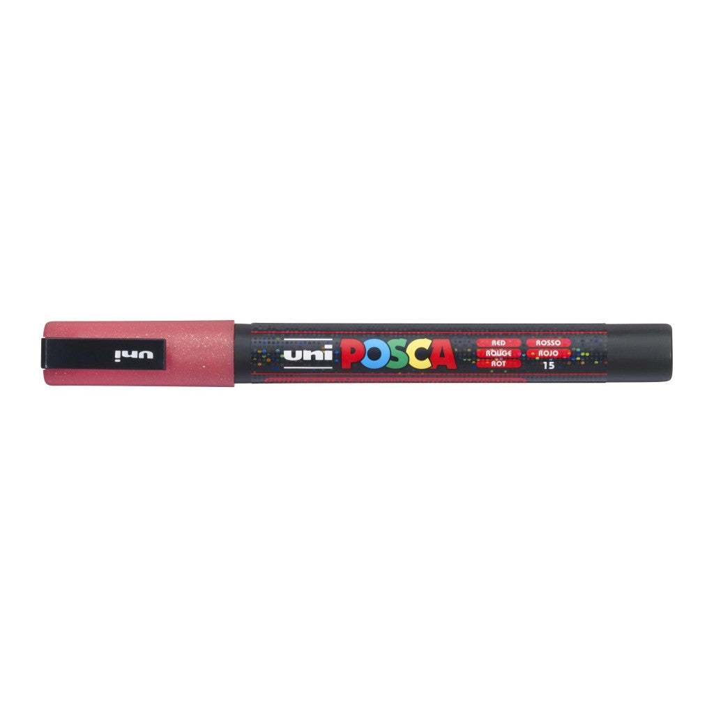 Marker Uni pc-3ml Posca bleščice rdeča