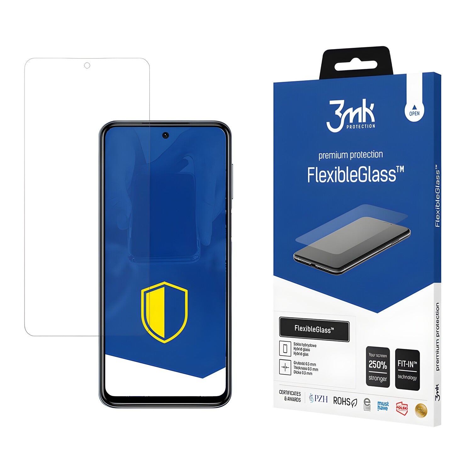 Zaštitno hibridno staklo 3mk FlexibleGlass za Xiaomi Redmi Note 10 Pro Max/Redmi Note 10 Pro/Mi 11i/Poco F3 - Prozirna KP23367
