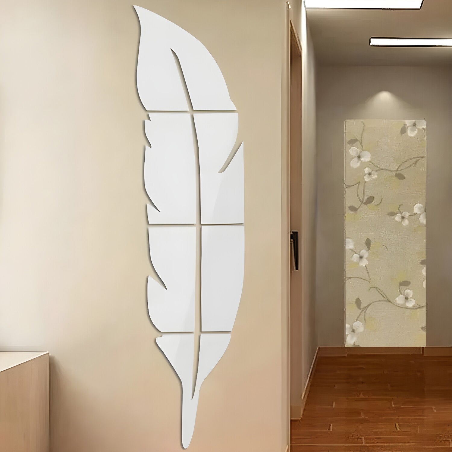 Ogledalne samoljepljive naljepnice za zid - Feather KP23948